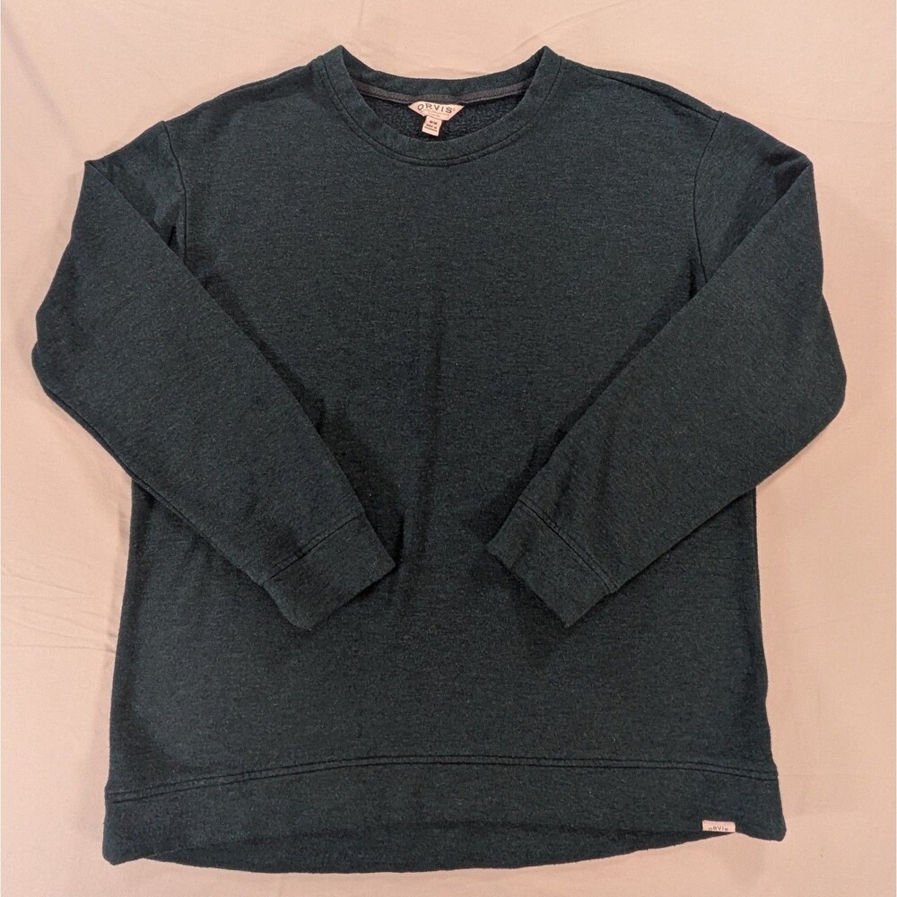 Orvis Classic Collection Sweater Mens Size Medium Green Pullover Long Sleeve